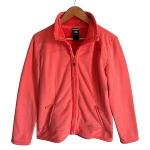 The North Face Osito Fleece Jacket Coral Orange Full Zip Womens Large